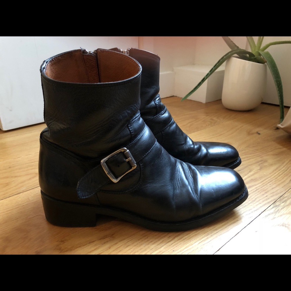 Frye Hannah Engineer Boot Size 9B black leather